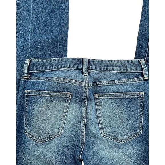 Gap 1969 Jeans Womens Sz 26 Straight Leg Whiskers Medium Wash Perfect Boot Denim - Picture 9 of 12